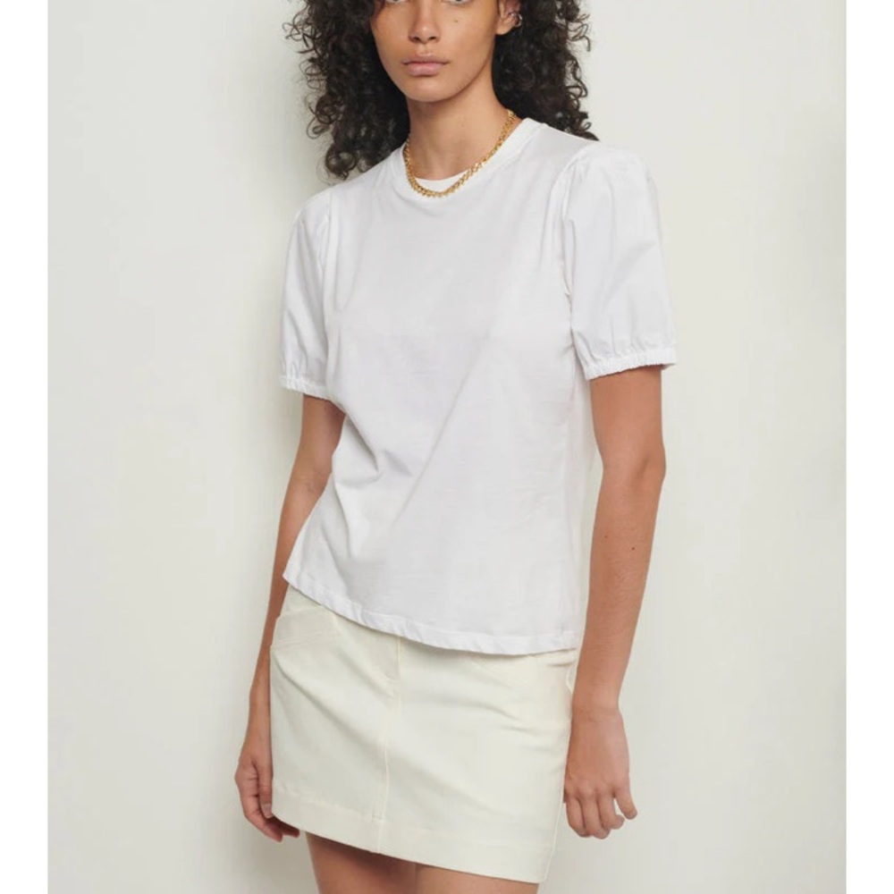 NWT Derek Lam 1 0 Crosby woman T Shirt Eva puff sleeves, size M